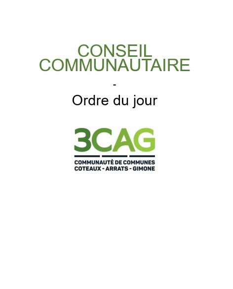 Prochain Conseil communautaire