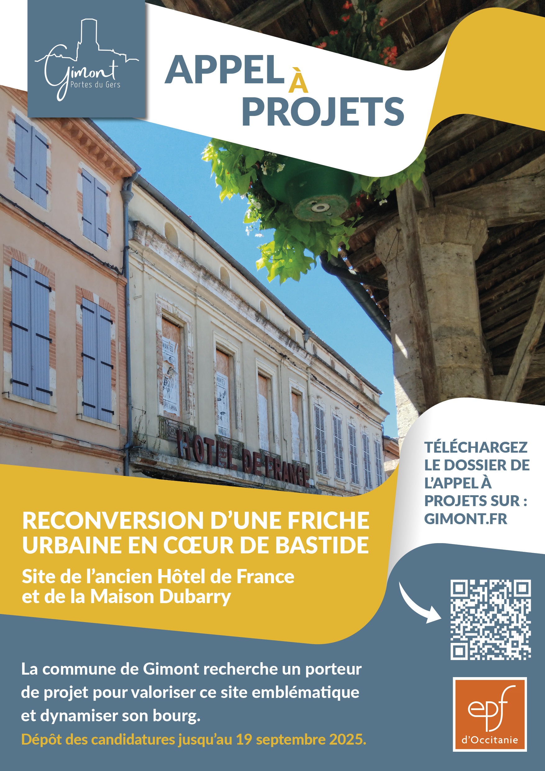 Appel à projet Hôtel de France à Gimont